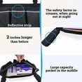 thumbnail image 6 of Wheelchair Side Storage Bag, Wheelchair Armrest Accessories Pouch with Cup Holder,Pen Slot and Reflective Strips for Power Walkers, Rollators, Seniors,Blue, 6 of 7