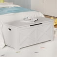 thumbnail image 3 of Zzistar Storage Chest, Wooden Storage Bench with Safety Hinge, Easy Assembly, Large Toy Chest for Entryway, Living Room, 3 of 5
