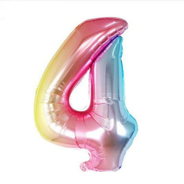 Billuyoard Números Globo Esférico de cumpleaños Suministros para fiestas Decoraciones de boda Adorno maravilloso Artículos para el hogar para Kits de decoración para fiestas rampa de gradiente4 Billuyoard HA053380-05