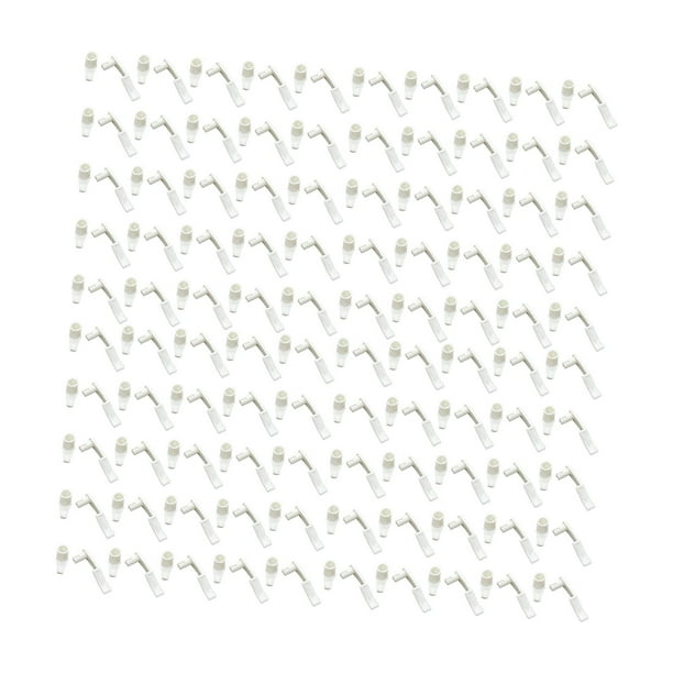 100 piezas de clips para pantallas de lámparas, clips fijos para luces de techo, fijación versátil, blanco