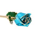 thumbnail image 4 of Ejoyous Rosa bañada en oro con soporte para rosas, azul claro, 4 of 5