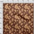 thumbnail image 2 of oneOone Cotton Silk Brown Fabric Artistic Flower Sewing Craft Projects Fabric Prints By Yard 42 Inch Wide, 2 of 4