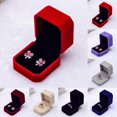thumbnail image 3 of Naierhg Velvet Engagement Wedding Earring Ring Pendant Jewelry Display Box Gift Case, 3 of 7