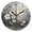 Black, variant on Daisies on Gray Background Round Wall Clock Silent Battery Operated Home Decor for Living Room Bedroom