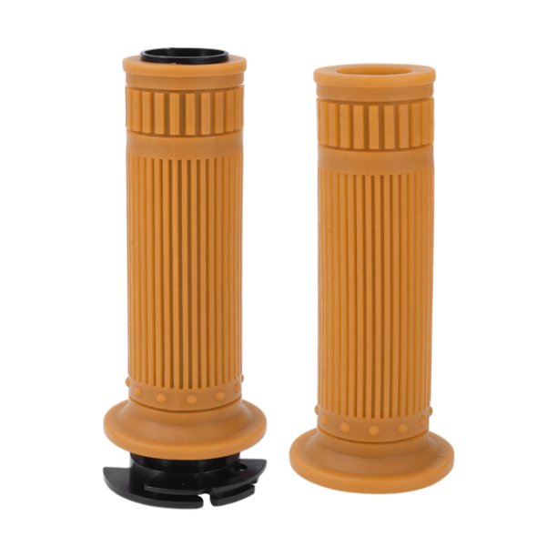 Kit de cubiertas para manillares de motocicleta Unique Bargains 7/8" 22mm 15/16" 24mm, empuñaduras antideslizantes de TPU para motocicleta, scooter, bicicleta y ATV, color amarillo y marrón, 1 juego