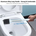 thumbnail image 5 of KING BOWOLF Silicone Toilet Brush and Holder Set, Quick Dry Ventilated Bathroom Brush with No Drip Base, Wall Mount or Freestanding Design, White, 5 of 11