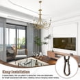 thumbnail image 4 of Uxcell 7ft Lighting Hanging Chain, 3.8mm/0.15" Looping Metal Pendant Chandelier Chain Extension with 2 Spring Snap Hook for Hanging Plant Pendant Chandelier Light Fixture, Golden, 4 of 5