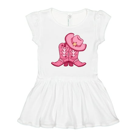 

Inktastic Pink Sherrif Hat with Boots Gift Toddler Girl Dress