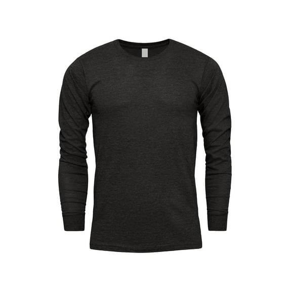 G-Style USA Men's Lightweight Cotton Blend Long Sleeve T-Shirt MTSC13161 - Gray Caviar - X-Large
