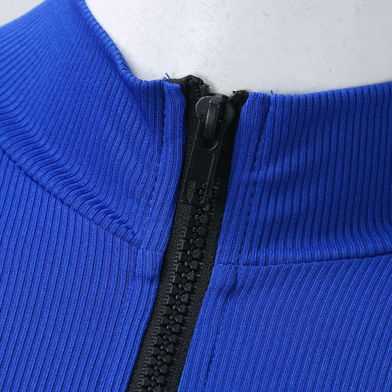 Bodysuit For Women Tummy Control Zipper V Neck Long Sleeve Rompers