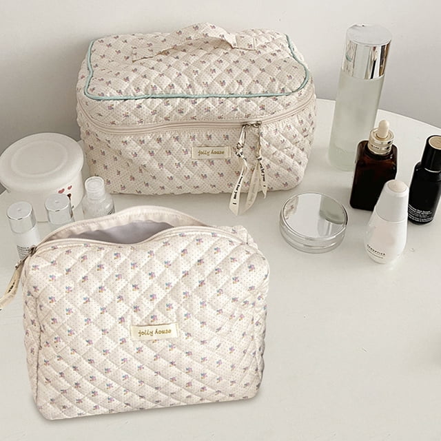 Bolsa organizadora de maquillaje para mujer con cremallera Almacenamiento Embrague Uso diario Bolsa Monedero Conjunto