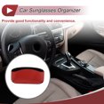 thumbnail image 3 of Estuche para Gafas de Sol de Coche Unique Bargains Soporte Universal para Gafas de Sol Cuero Sintético Suave Respaldo Adhesivo Rojo 18.8x3cm 1 Pcs, 3 of 7