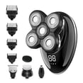thumbnail image 1 of SHAVER ELÉCTRICA 5 en 1 USB LCD Display digital Recortador de cabello Portable Tarro de corte Balvo Clipper con límite de cepillo de pelo plateado Inevent CE001709-02B, 1 of 7