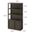 thumbnail image 5 of Evelyn&Zoe Modern/Contemporary 67.5" Tall Alder Brown Bookcase, 5 of 7