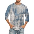 thumbnail image 1 of Men'S Round Neck Three-Quarters Sleeve Top Casual Fashion T-Shirt M, 1 of 5