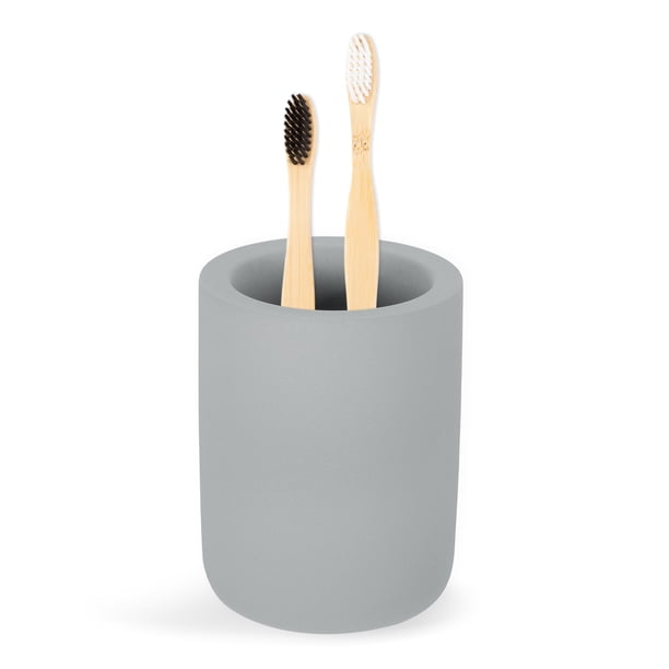 Soporte para Cepillos de Dientes Unique Bargains Organizador de Baño de Diatomita Soporte para Cepillos de Dientes y Pasta de Dientes Solución de Almacenamiento para Fregaderos de Baño Gris Oscuro 1Pc