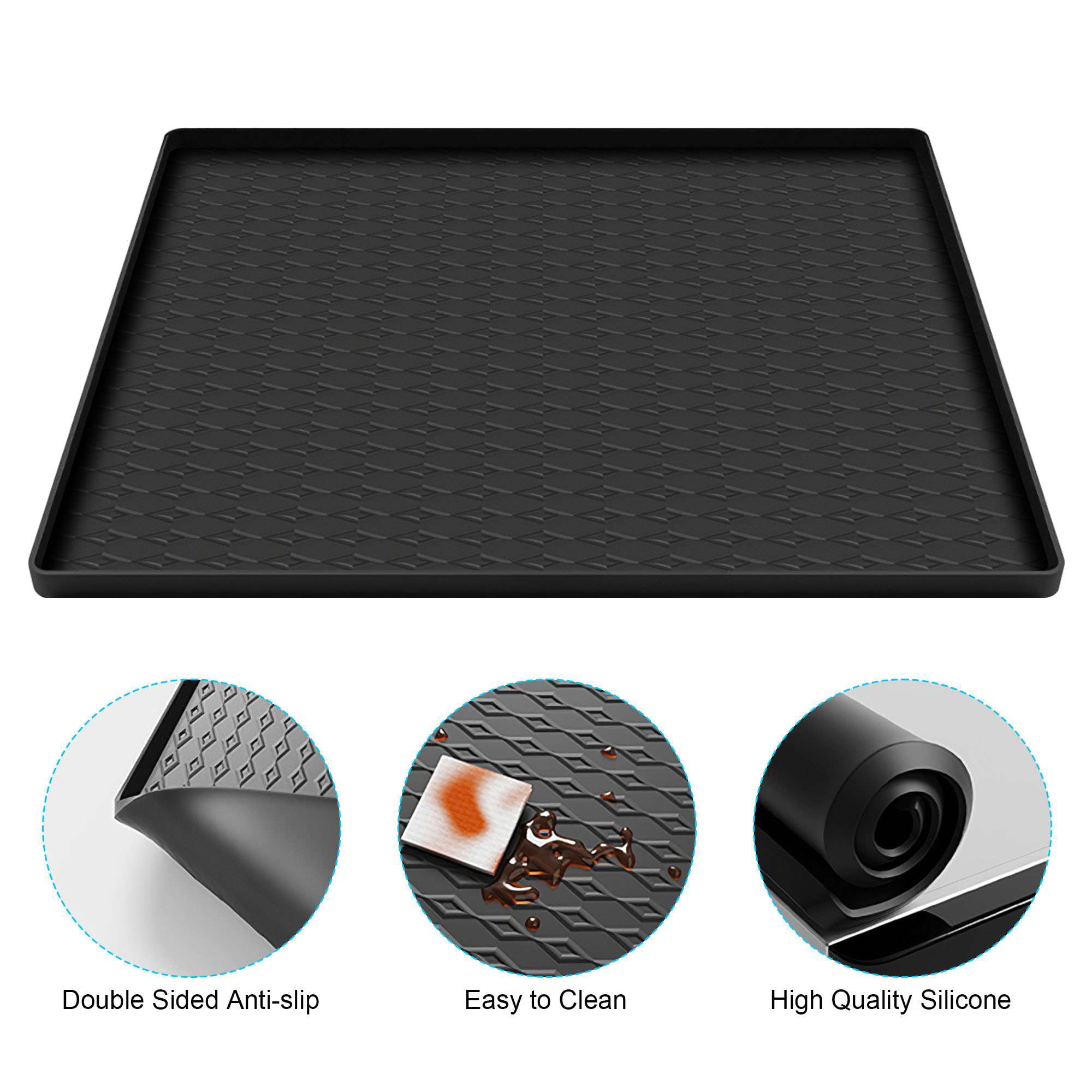 Deago Washer and Dryer Covers for the Top, 25.6''x 23.6'' Silicone Dryer Top Protector Mat Non-slip Waterproof Washing Machine Cover Protector Top Load for Laundry & Kitchen