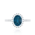 thumbnail image 5 of Rosec Jewels London Blue Topaz Oval Engagement Ring - Blue Topaz Diamond Ring - AAA Quality Certified - With Jewelry Box, 10K White Gold, US 7.50, 5 of 9