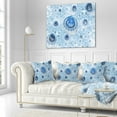 thumbnail image 2 of Designart Light Blue Fractal Exotic Planet - Abstract Throw Pillow - 16x16, 2 of 4