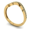 thumbnail image 2 of 0.21 ct Brilliant Round Cut Synthetic Moissanite 18K Yellow Gold Stackable Band SZ 5.75, 2 of 6