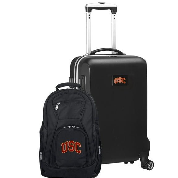 USC Trojans Deluxe 2-Piece Backpack and Carry-On Set - Black