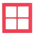 thumbnail image 2 of Dollhouse Window, 4 Panes Birch Compact Size Minimalist Miniature Window Lifelike  For Craft For Decor Red, 2 of 8