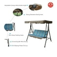 thumbnail image 2 of Kozyard Alicia Patio Porch Swings with Comfortable Cushion ( 3 Seats Blue ), 2 of 6