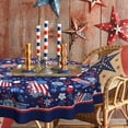 thumbnail image 4 of 4th of July Tablecloth Waterproof Patriotic Table Cloths for Memorial Day, Independence Day Indoor Outdoor Dining Room-60"*60" Round, 4 of 6