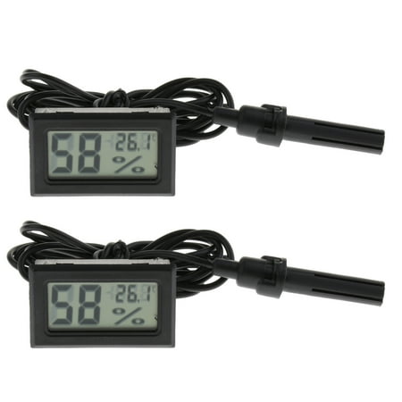 2pcs Hygrometer Thermometer LCD Display Digital Temperature Humidity for Reptile