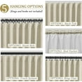 thumbnail image 3 of Full Blackout Linen Curtains 108 Inch Long Natural Thermal Insulated Drape Back Tab Drapes Room Darkening Noise Reducing Black Out Curtain for Bedroom 2 Panels Set W50, 3 of 15