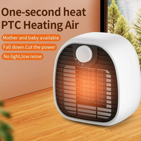 

HYDa Space Heaters Good Heat Dissipation Efficient Heating Safe Use Smooth Surface Mini Desktop Electric Warmer for Daily Use