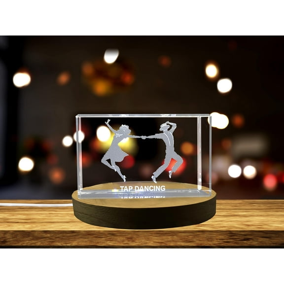 Tap Dancers | 3D Engraved Crystal