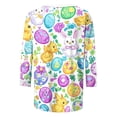 thumbnail image 4 of cocolona Easter Shirts for Women Graphic Tees Cute Crew Neck 3/4 Sleeve Bunny T-Shirts Summer Tops, 4 of 7