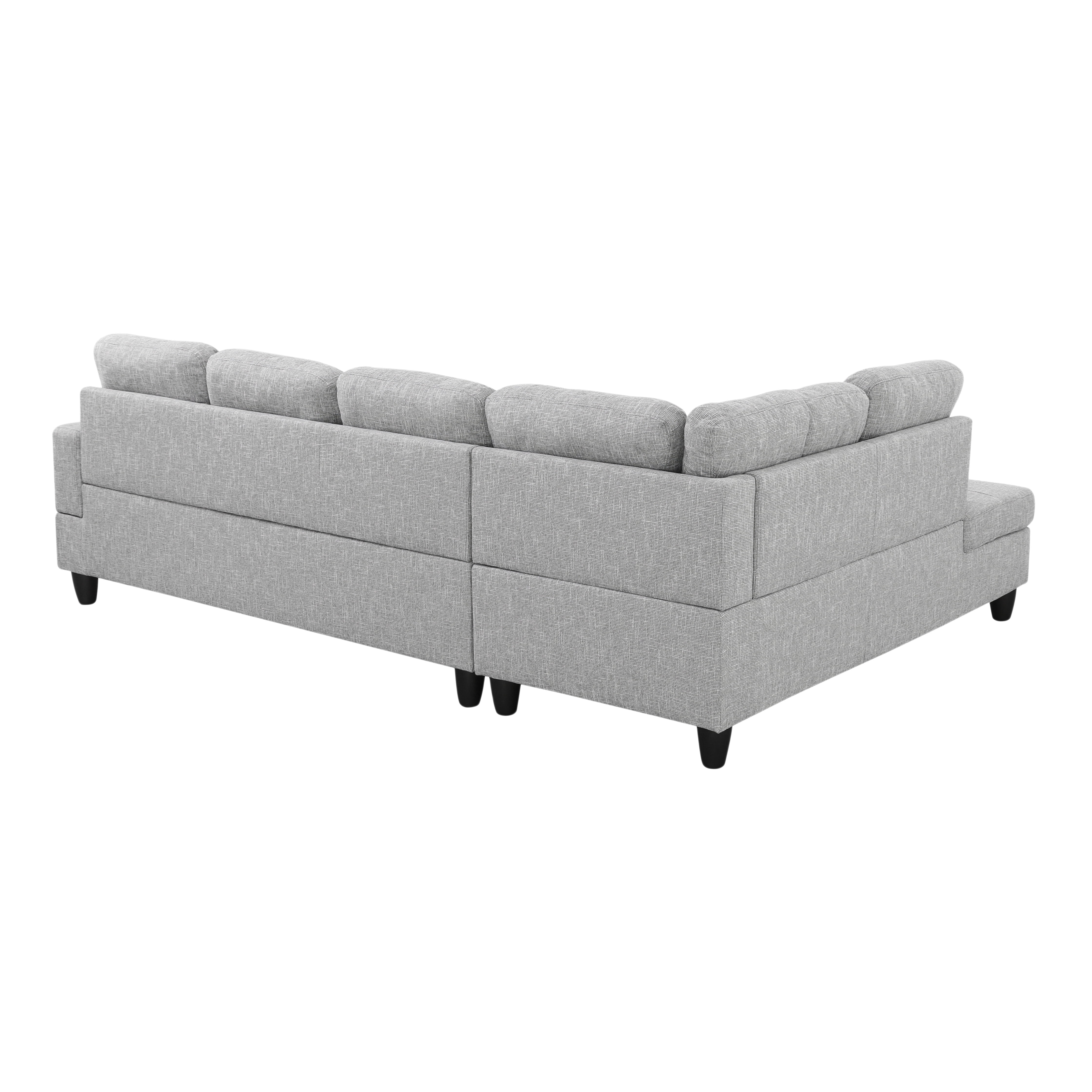 MAYEERTY 103.5 Inch Gray Linen 3-Piece Living Room Sofa Set, Modern Soft Fabric Couch Furniture Set