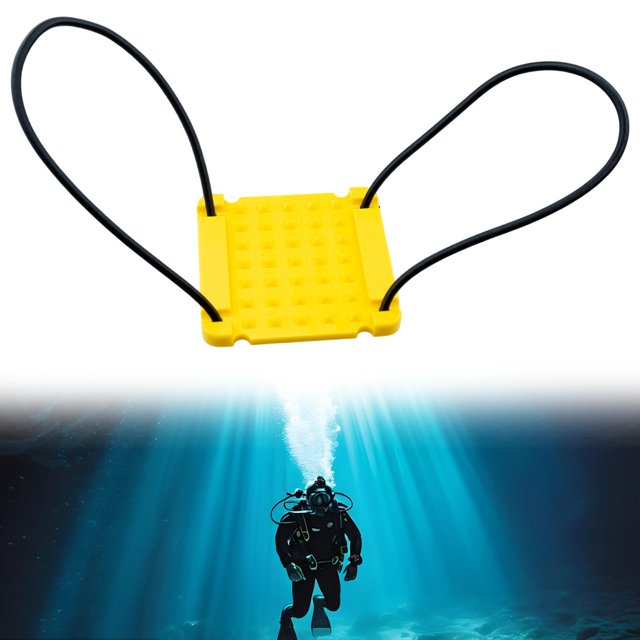 Buceo en el peso fijación de la placa de fijación de la hebilla Accesorios de buceo, resistente al desgaste para los deportes acuáticos de verano amarillo