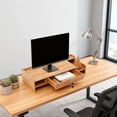 thumbnail image 3 of MDF Computer Monitor Stand with Key, Computer Rack with Lockable Drawer, Computer Monitor Screen Booster, 3 of 19