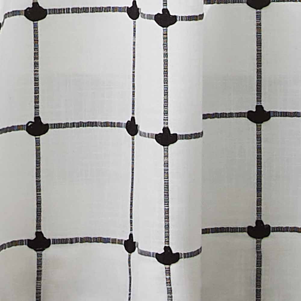 Better Homes & Gardens Windowpane Light Filtering Curtain Panel, 1 Panel, Black and White, 50" W x 84" L