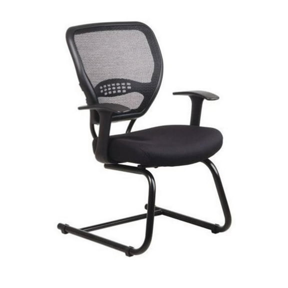 Scranton & Co Fabric Grid Back Guest Chair and Cantilever Base