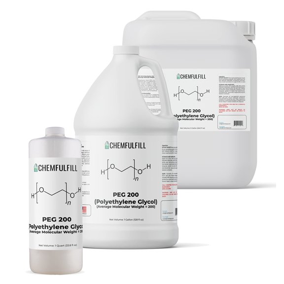 Chemfulfill PEG 200  Polyethylene Glycol 200 (PEG200) (Gallon (128 fl oz))