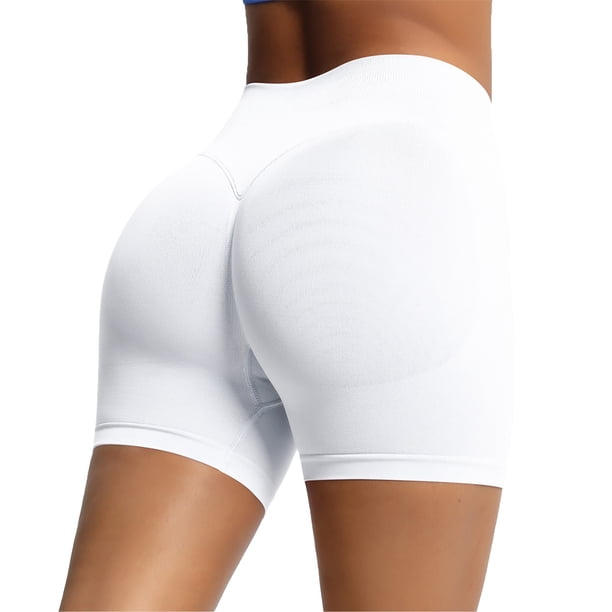 Pantalones Cortos de Yoga de Cintura Alta, Cómodo Fitness Deportivo, Pantalones de Secado Apretados Transpirables para Mujeres