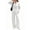 White #4, variant on Evdexr Lounge Sets Womens 2 Piece Henley Long Sleeve Shirts & Pants Outfits Fall Winter Vacation Casual Sets Baggy Solid Tracksuits with Pocket S