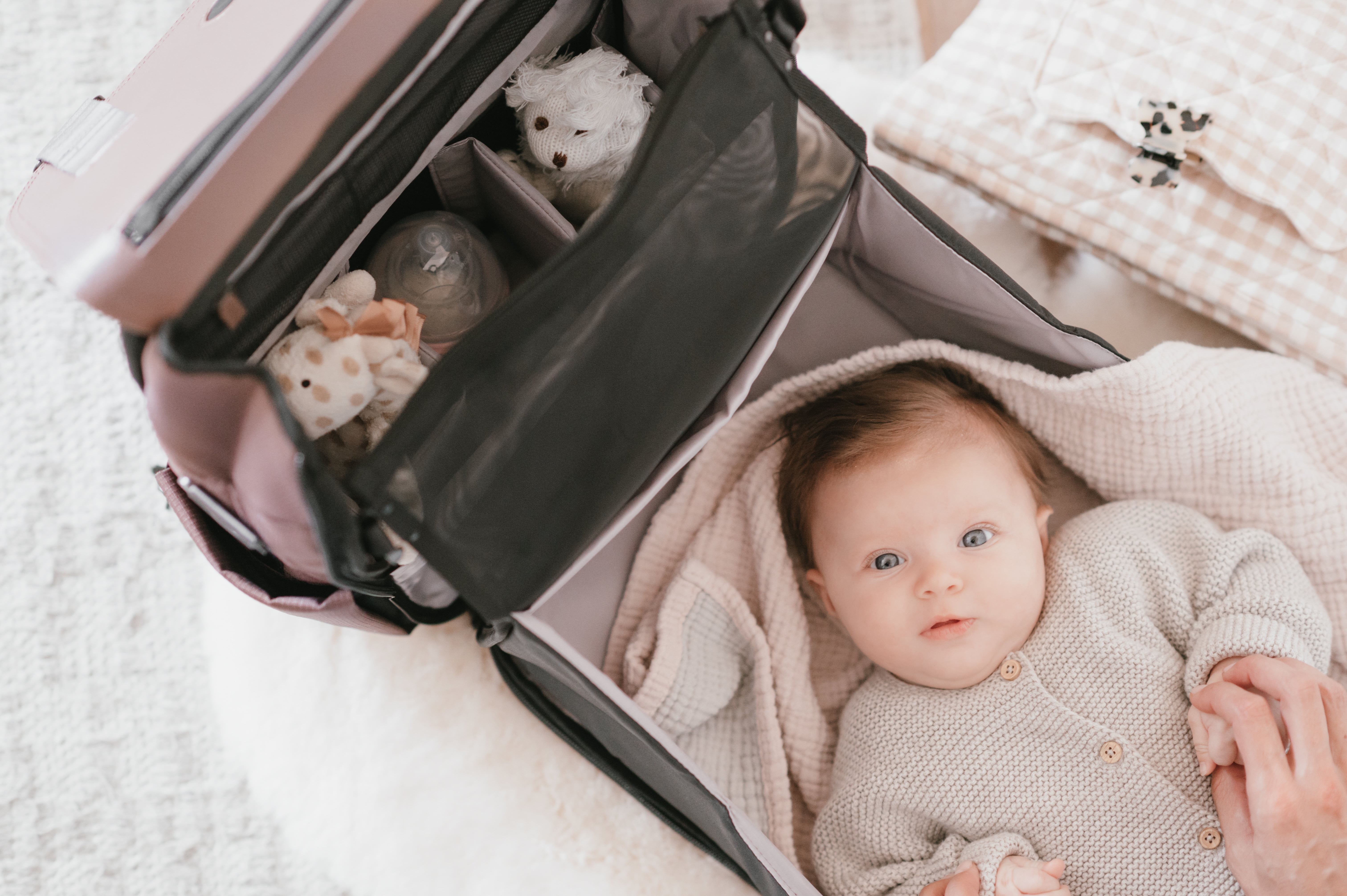 Paperclip Willow Diaper Bag Backpack with Fold-Out Changing Station, Baked Oak Brown