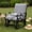 Gray, variant on Demi Bonn Patio Glider Rocking Chair with Thick Cushion and Curved Armrest, Outdoor Glider Chairs for Porch, Balcony, Poolside, Black