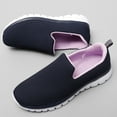 thumbnail image 2 of Womens Slip On Knit Flats Shoes, Comfortable Mesh Walking Loafers Shoes for Women Casual Low-Top Work Nursing Sneakers, 2 of 5