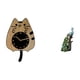 thumbnail image 1 of Reloj de pared,Reloj de pared decorativo con forma de gato para sala de estar silenciosa,Figura de escritorio,Estatua de pavo real en estante,escritorio,decoración del hogar,Figuras, 1 of 8