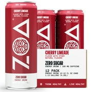 ZOA Zero Sugar Energy Drink, Cherry Limeade 12oz (12-Pack)