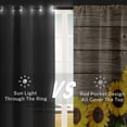 thumbnail image 4 of Sunflower Kitchen Curtains 63 Inch Length Wooden Board Window Curtains Over Sink Set of 2, Summer Curtain for Bedroom Living Room, Farmhouse Vintage Kitchen Decor 42x63 Inch, 4 of 6