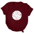 thumbnail image 3 of Toimothcn Women's Tee Shirts Casual Baseball Printed T-Shirts For Women Oversized Short Sleeve Crew Neck Breathable Loose Fit Tshirt Tops Suitable For Dates, Vacation, 3 of 4