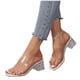 thumbnail image 4 of Vestidos de Verano de Tamaño Mayor de las Mujeres Correas de Tacón Del Dedo Del Pie Superior Transparentes para Tacones Altos Sandalias de Moda Y Cómodas, 4 of 7