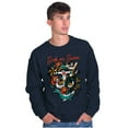 thumbnail image 3 of Sink or Swim Anchor Mermaid Tattoo Sweatshirt for Men or Women Brisco Brands S, 3 of 6